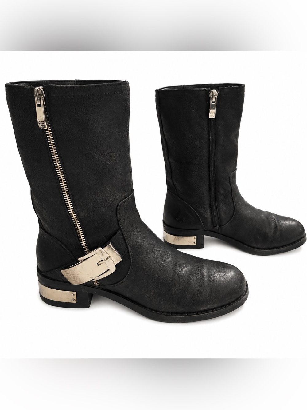 Black Genuine Leather Boots